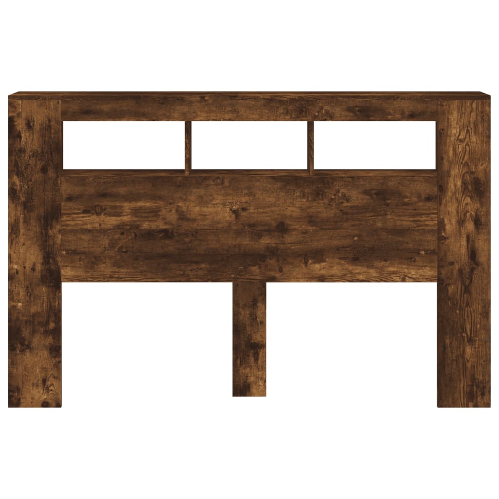 LED galvūgalis, dūminio ąžuolo, 160x18,5x103,5cm, mediena