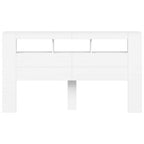 LED galvūgalis, baltas, 180x18,5x103,5cm, apdirbta mediena
