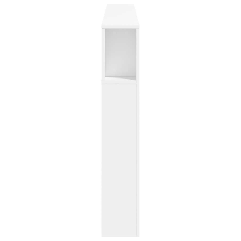 LED galvūgalis, baltas, 180x18,5x103,5cm, apdirbta mediena