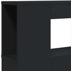 LED galvūgalis, juodas, 180x18,5x103,5cm, apdirbta mediena