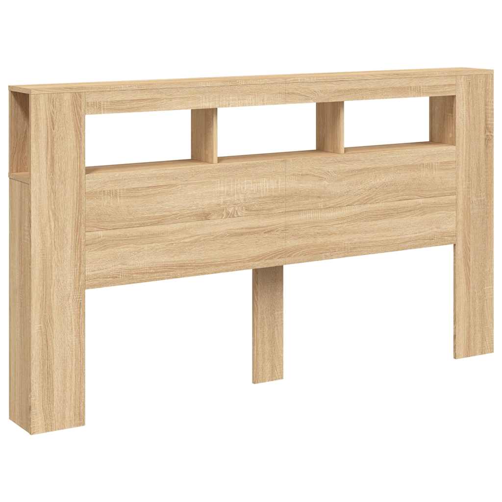 LED galvūgalis, ąžuolo, 180x18,5x103,5cm, apdirbta mediena