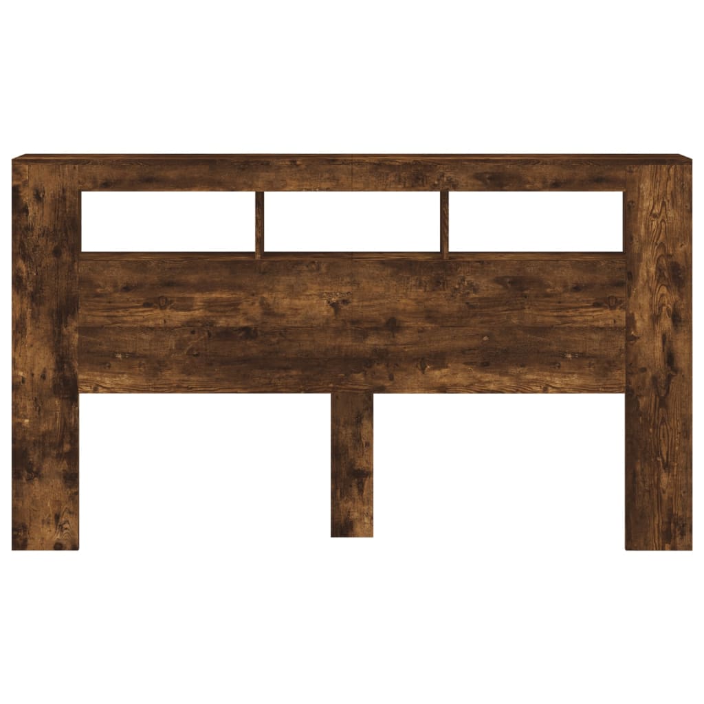 LED galvūgalis, dūminio ąžuolo, 180x18,5x103,5cm, mediena