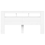 LED galvūgalis, baltas, 200x18,5x103,5cm, apdirbta mediena
