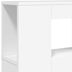 LED galvūgalis, baltas, 200x18,5x103,5cm, apdirbta mediena