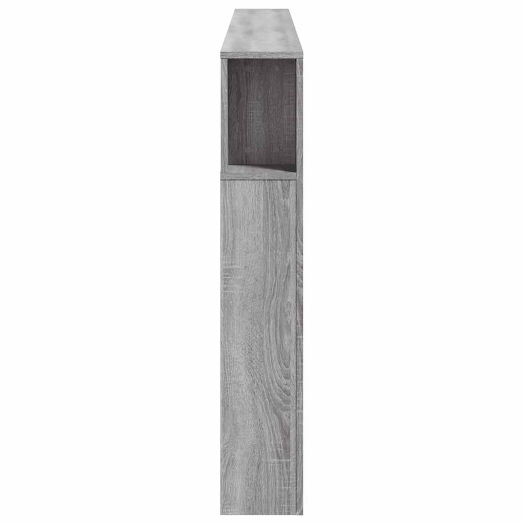 LED galvūgalis, pilkas ąžuolo, 220x18,5x103,5cm, mediena