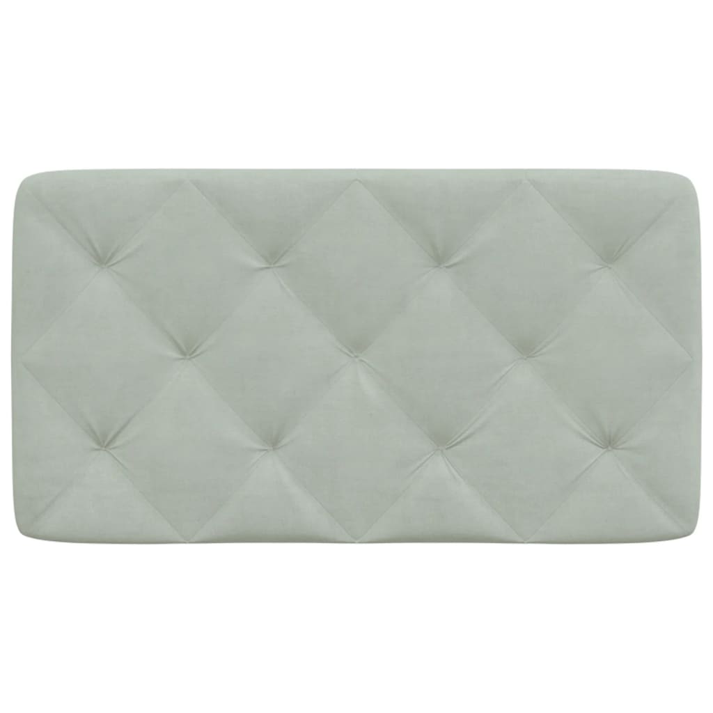 Galvūgalio pagalvėlė, šviesiai pilkos spalvos, 90cm, aksomas