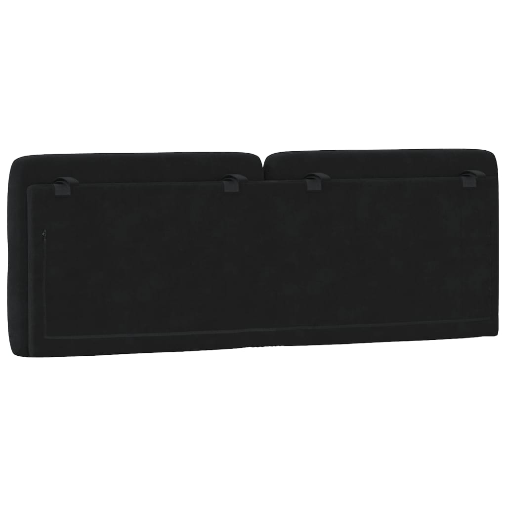 Galvūgalio pagalvėlė, juodos spalvos, 140cm, aksomas