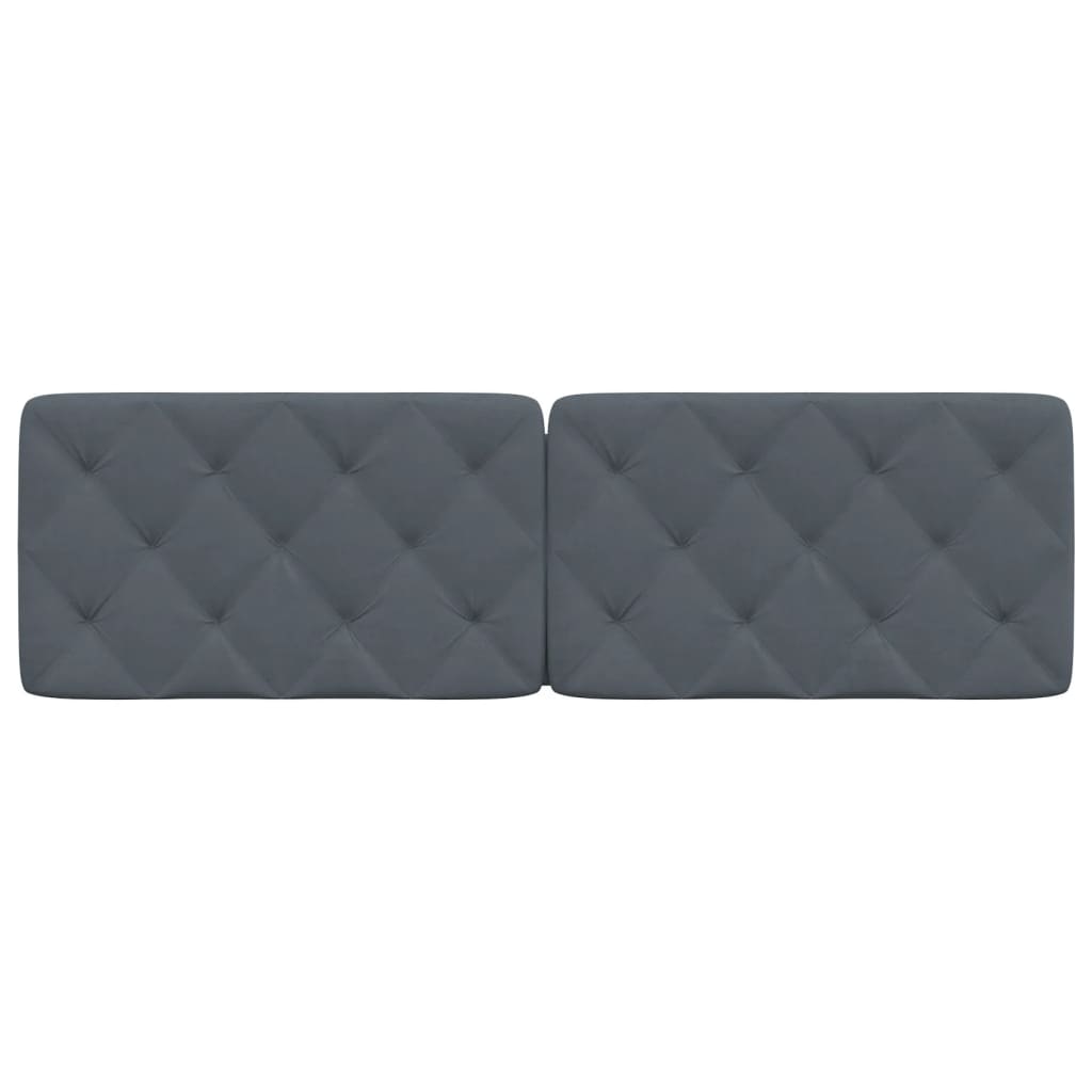 Galvūgalio pagalvėlė, tamsiai pilkos spalvos, 160cm, aksomas