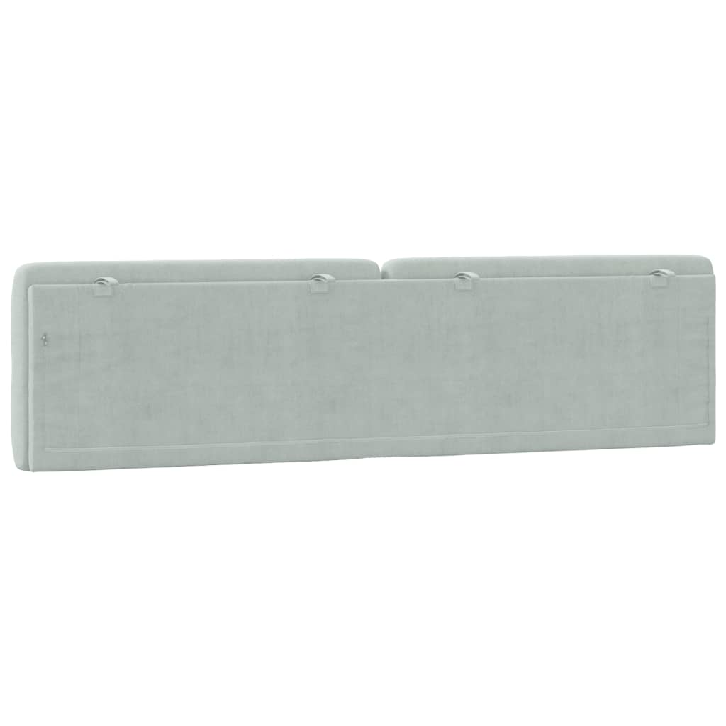 Galvūgalio pagalvėlė, šviesiai pilkos spalvos, 200cm, aksomas