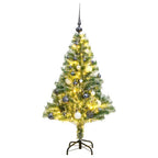 Dirbtinė Kalėdų eglutė su 150 LED, žaisliukais ir sniegu, 150cm