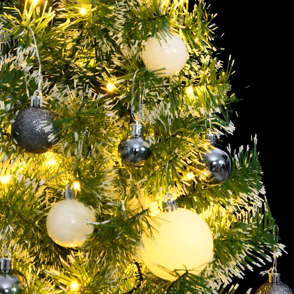 Dirbtinė Kalėdų eglutė su 150 LED, žaisliukais ir sniegu, 150cm