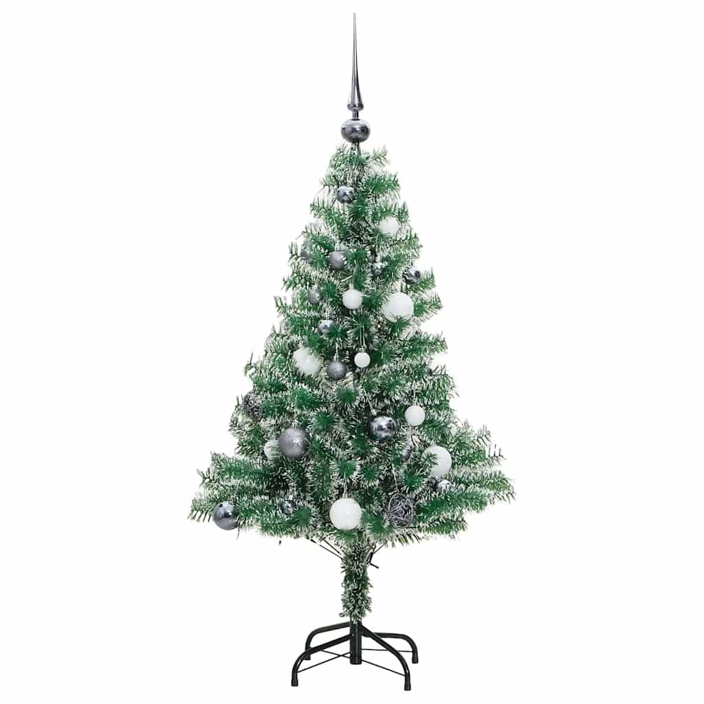 Dirbtinė Kalėdų eglutė su 150 LED, žaisliukais ir sniegu, 150cm