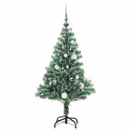 Dirbtinė Kalėdų eglutė su 150 LED, žaisliukais ir sniegu, 150cm