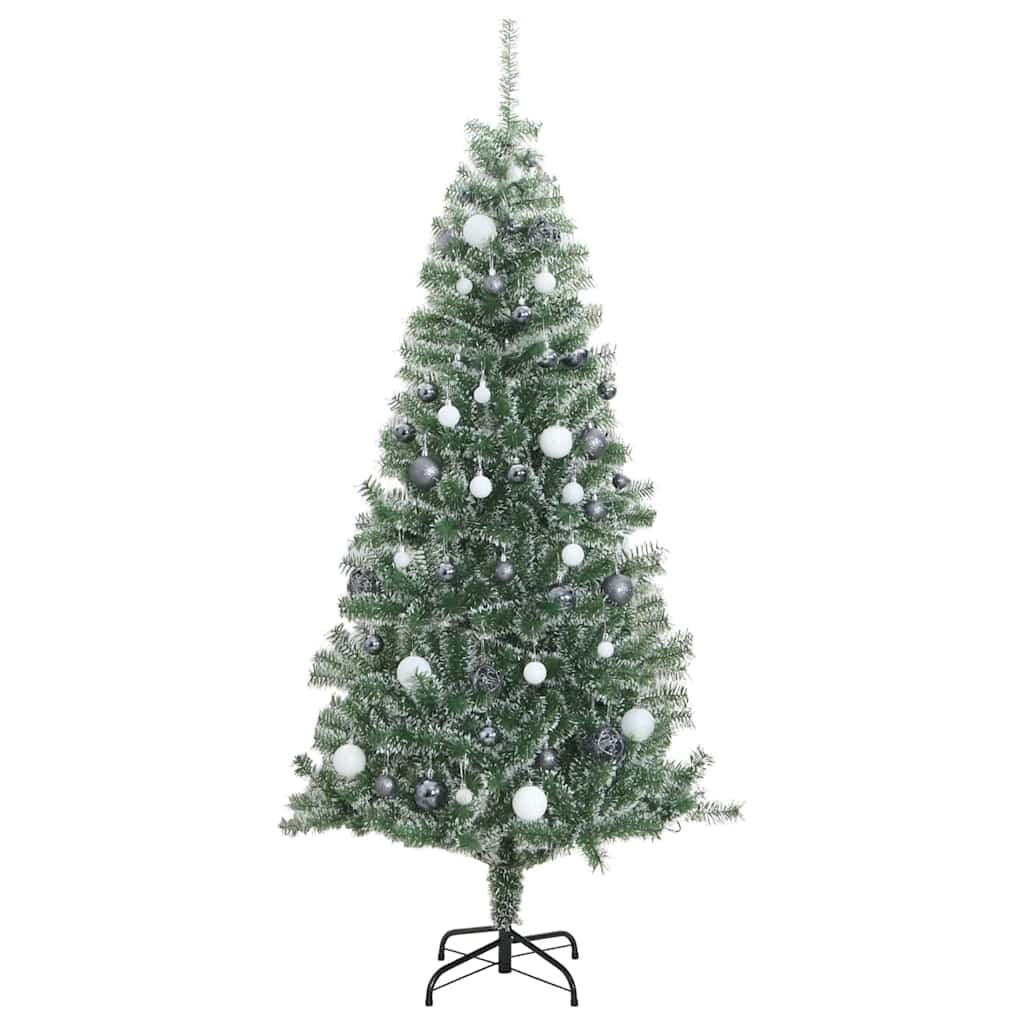 Dirbtinė Kalėdų eglutė su 300 LED/žaisliukais ir sniegu, 210cm