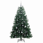 Kalėdų eglutė su šarnyrinėmis šakomis/LED/žaisliukais, 240cm