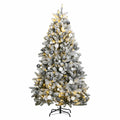 Kalėdų eglutė su šarnyrinėmis šakomis/LED/žaisliukais, 180cm