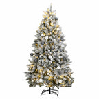 Kalėdų eglutė su šarnyrinėmis šakomis/LED/žaisliukais, 180cm