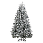 Kalėdų eglutė su šarnyrinėmis šakomis/LED/žaisliukais, 180cm