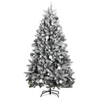 Kalėdų eglutė su šarnyrinėmis šakomis/LED/žaisliukais, 240cm