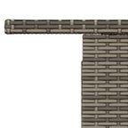 Sodo stalas, pilkas, 100x55x73cm, poliratanas/akacijos mediena