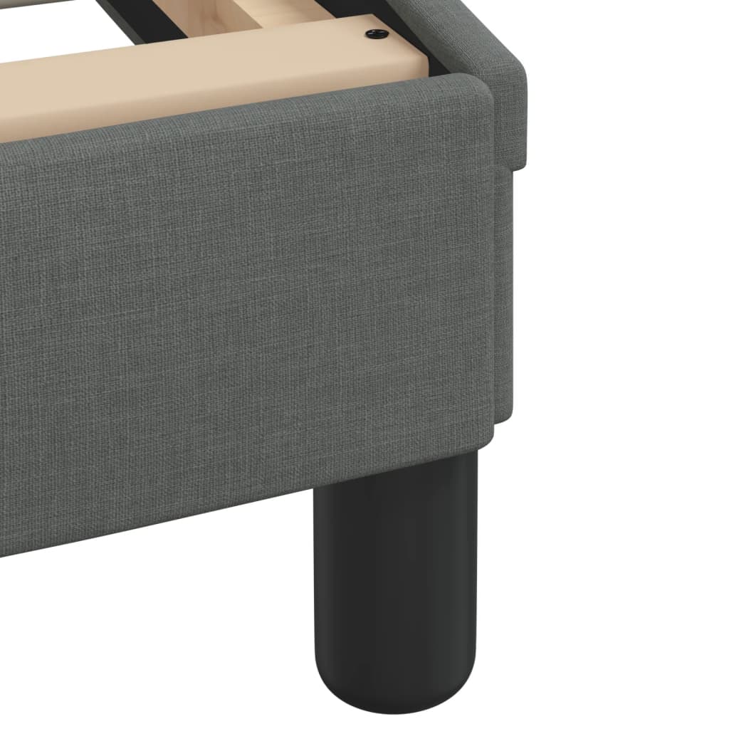 Lova su čiužiniu, Dover, tamsiai pilkos spalvos, 140x200cm, audinys