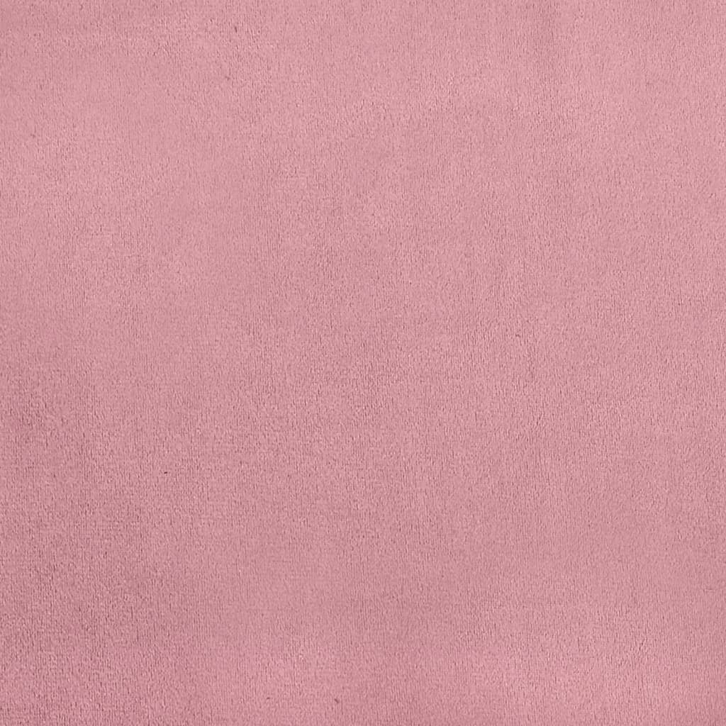 Lova su čiužiniu, Dover, rožinės spalvos, 160x200cm, aksomas