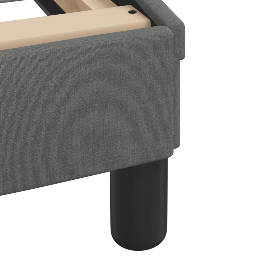 Lova su čiužiniu, Hvar, tamsiai pilkos spalvos, 140x200cm, audinys