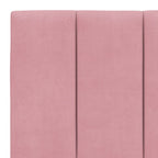 Lova su čiužiniu, Hanko, rožinės spalvos, 160x200cm, aksomas