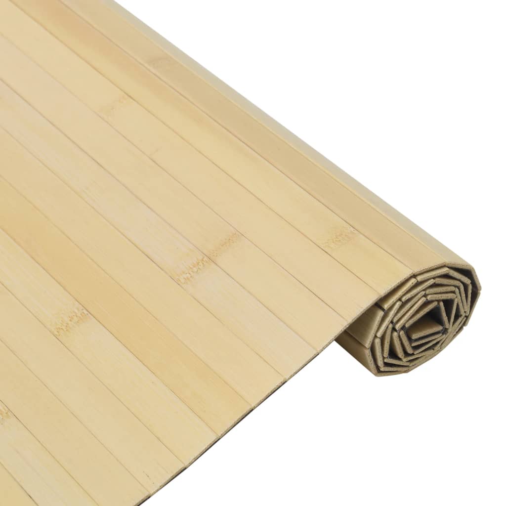 Kilimas, šviesus natūralus, 100x300cm, bambukas, stačiakampis