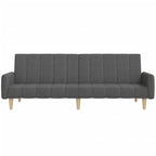 Dvivietė sofa-lova, tamsiai pilkos spalvos, audinys