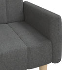 Dvivietė sofa-lova, tamsiai pilkos spalvos, audinys