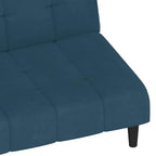 Dvivietė sofa-lova, mėlynos spalvos, aksomas