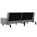 Dvivietė sofa-lova, šviesiai pilkos spalvos, aksomas
