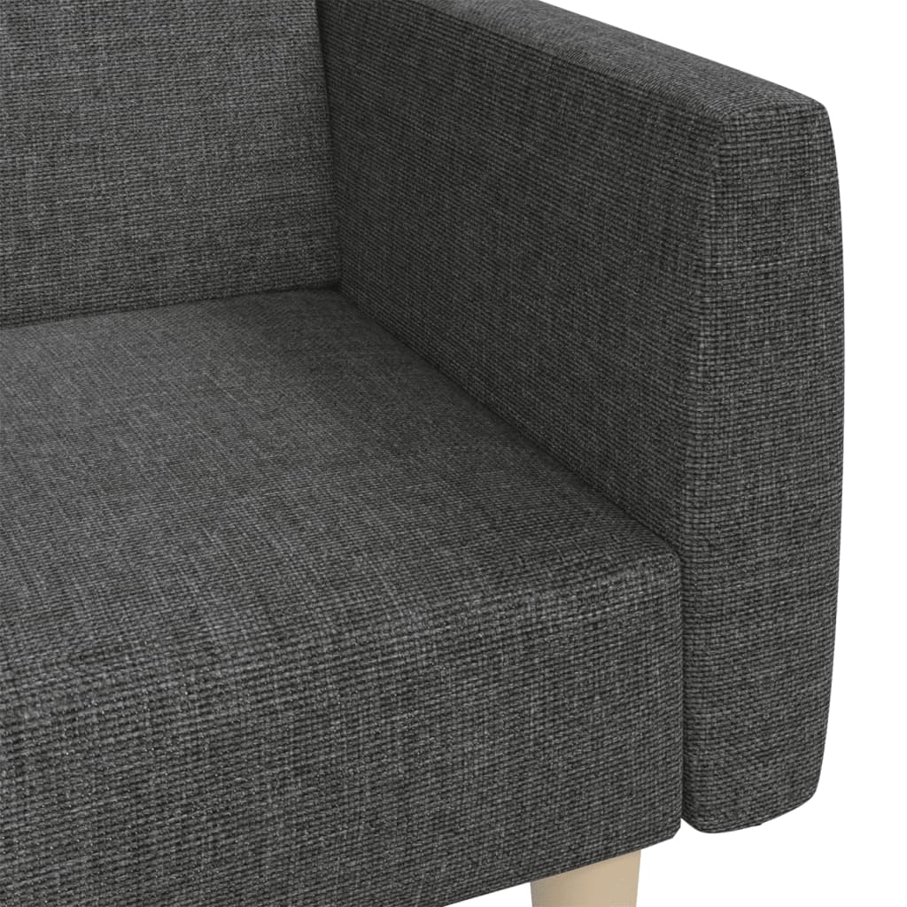 Dvivietė sofa-lova, tamsiai pilkos spalvos, audinys