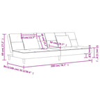 Dvivietė sofa-lova su dvejomis pagalvėmis, pilka, audinys