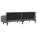 Dvivietė sofa-lova su dvejomis pagalvėmis, pilka, audinys