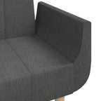 Dvivietė sofa-lova su dvejomis pagalvėmis, pilka, audinys