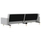 Dvivietė sofa-lova su dvejomis pagalvėmis, pilka, audinys