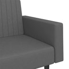 Dvivietė sofa-lova, tamsiai pilkos spalvos, aksomas