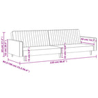 Dvivietė sofa-lova, juodos spalvos, dirbtinė oda