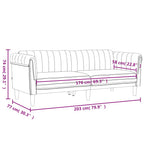 Trivietė sofa, šviesiai pilkos spalvos, aksomas