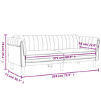 Trivietė sofa, juodos spalvos, aksomas