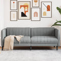 Trivietė sofa, šviesiai pilkos spalvos, audinys