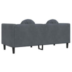 Dvivietė sofa su pagalvėlėmis, tamsiai pilkos spalvos, aksomas