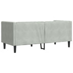 Dvivietė chesterfield sofa su pagalvėlėmis, pilka, aksomas