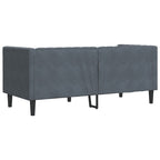 Dvivietė chesterfield sofa su pagalvėlėmis, pilka, aksomas