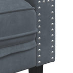 Dvivietė chesterfield sofa su pagalvėlėmis, pilka, aksomas
