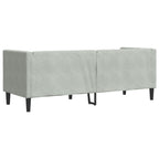Trivietė chesterfield sofa su pagalvėlėmis, pilka, aksomas