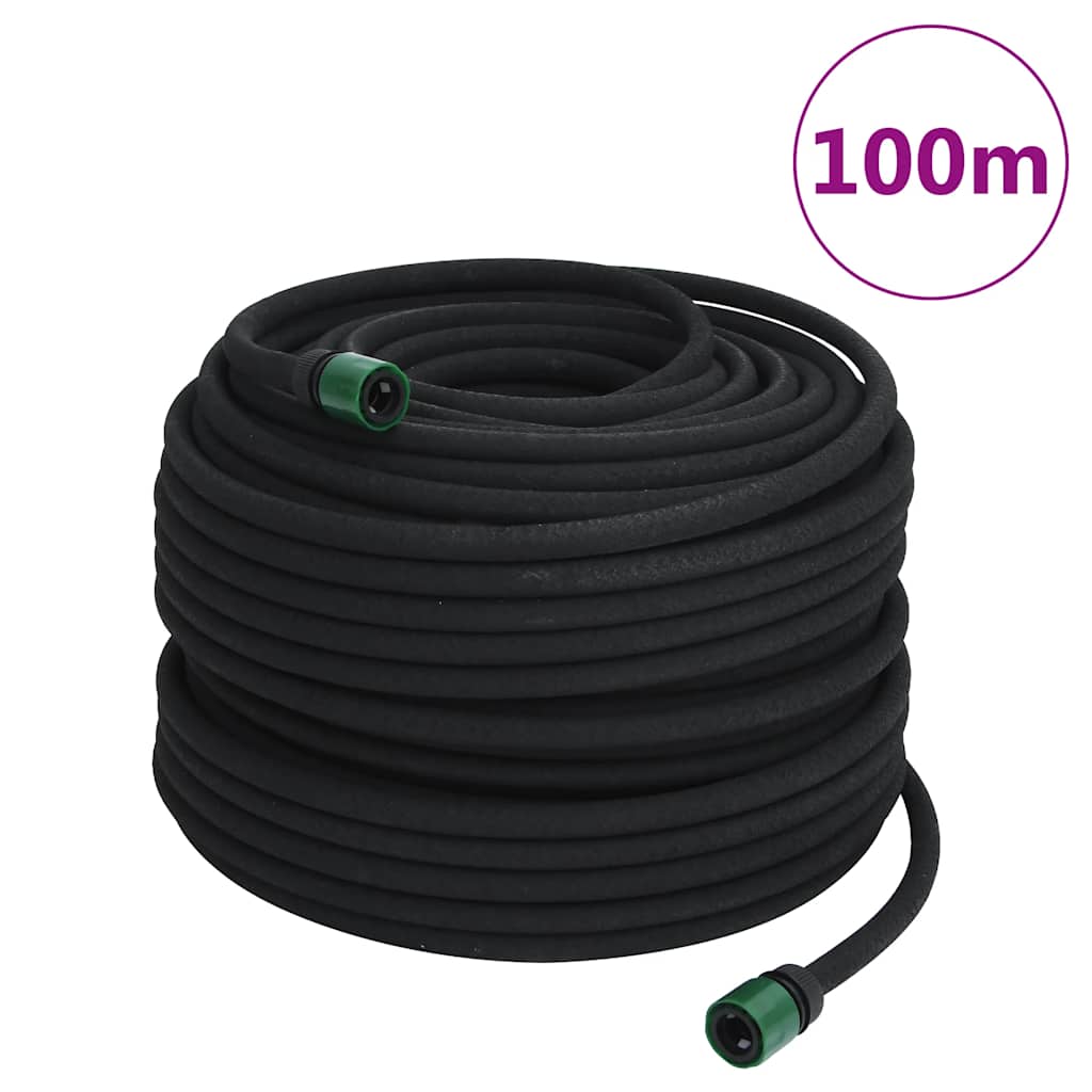 Lašelinio sodo laistymo žarna, juodos spalvos, 0,6", 100m, guma