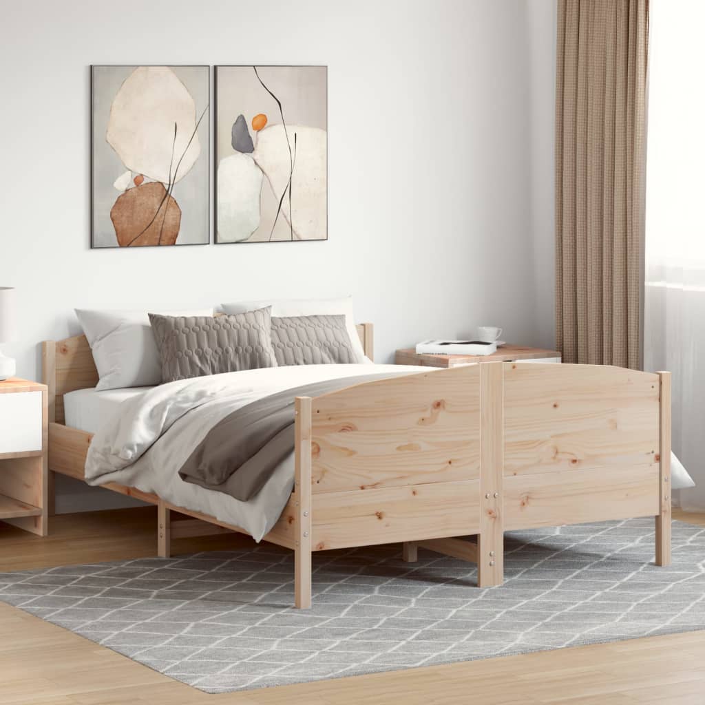 Lovos rėmas be čiužinio, 150x200cm, pušies medienos masyvas